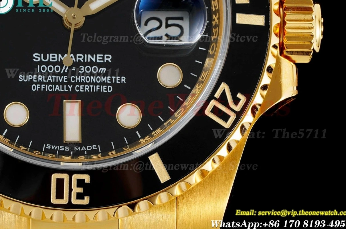 KF VR3135 Black 116618LN 40mm Dot YG YG Wrapped Submariner 0403